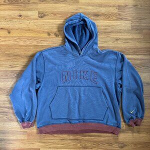 Vintage Nike Hoodie Hooded Sweatshirt 90s Boxy Baggy Fit SIZE LARGE - ***RARE***